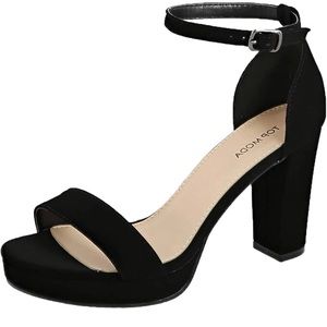 TOP Moda Platform High Heel Open Toe Dress Sandal Over the Toe Strap